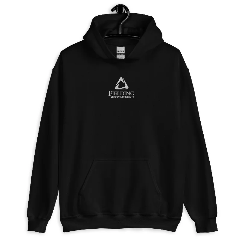 Unisex Heavy Blend Hoodie | Embroidered Fielding Logo Zip Hoodie Drawstring Kangaroo Pocket