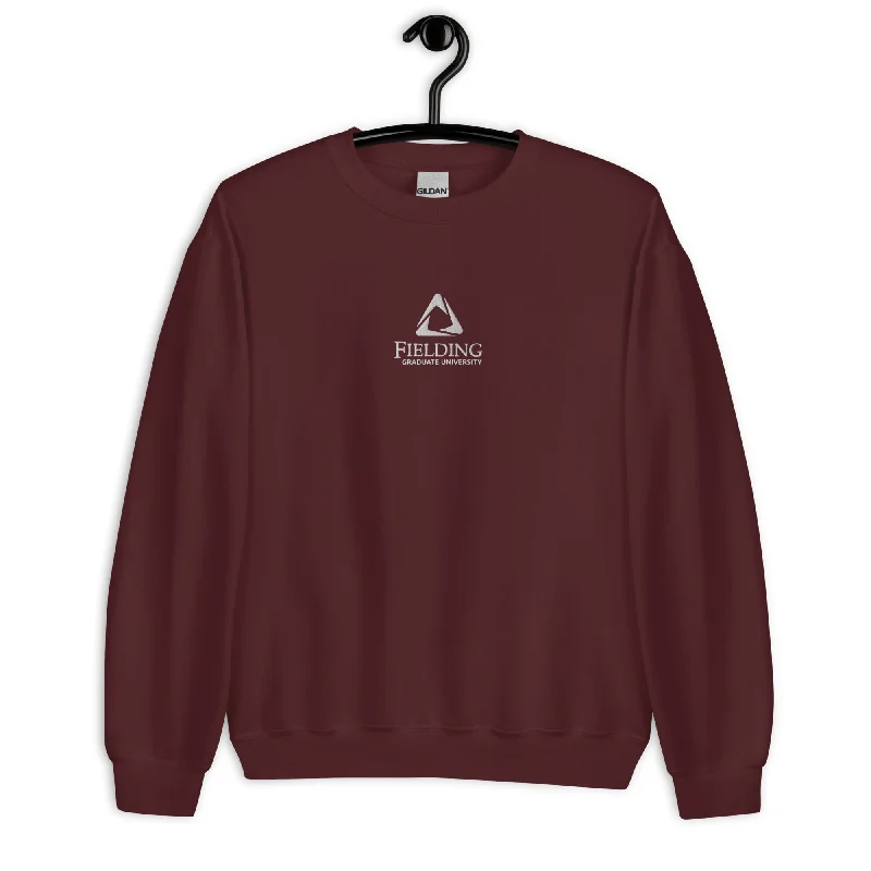 Unisex Sweatshirt | Embroidered Fielding Logo Hooded Sweatshirt Casual Wear Street Style