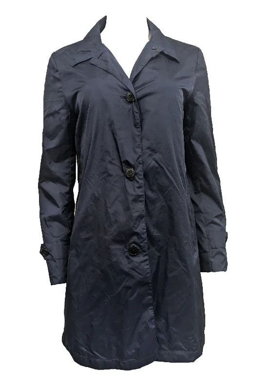 GANT RUGGER Women's Navy The Boat Coat 470641 NWT Puff Sleeve Overcoat