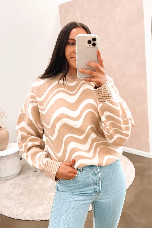 Laurie Knit Sweater Print Neon Metallic Matte