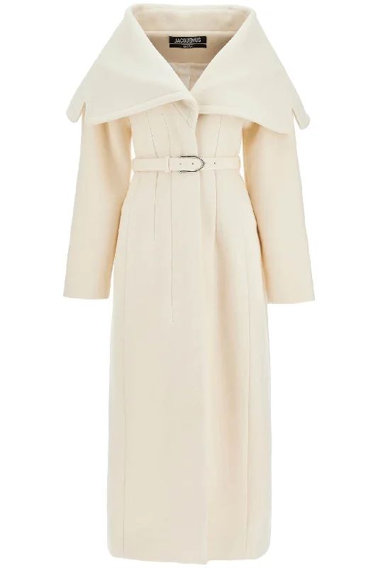 JACQUEMUS long coat 'the caruso coat Belted Crossover Blazer