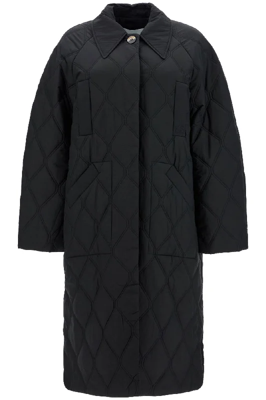 GANNI long quilted padded coat Thick Layered Jacket