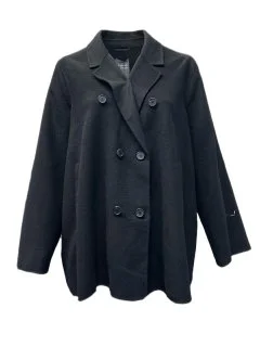 Marina Rinaldi Women's Black Nadia Button Closure Coat NWT Functional Travel Jacket