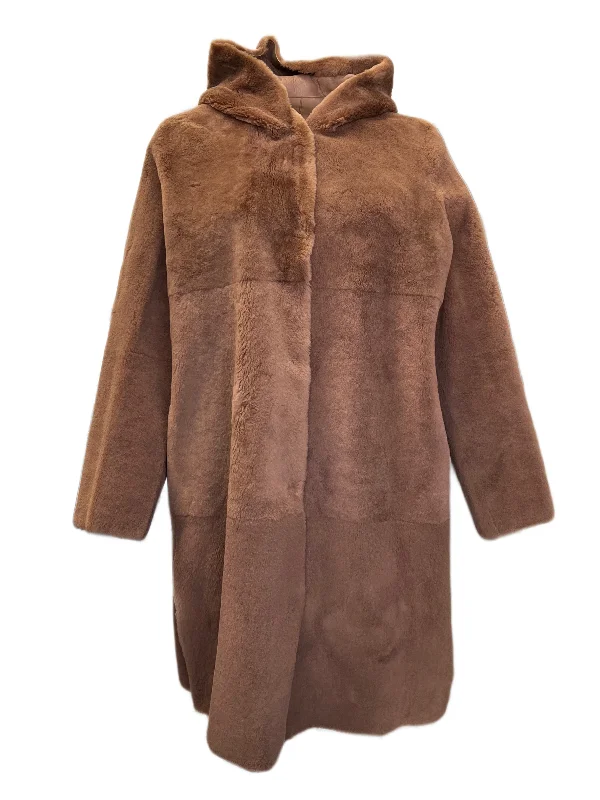 Marina Rinaldi Women's Brown Eclisse Button Closure Coat NWT Padded Ski Jacket