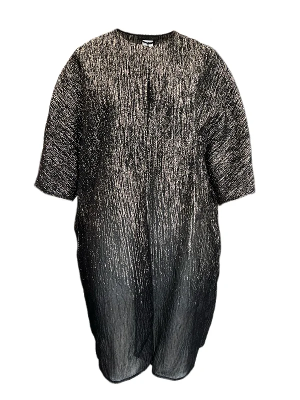 Marina Rinaldi Women's Nero Festival Duster Coat Size 18W/27 NWT Fur-Lined Aviator Coat