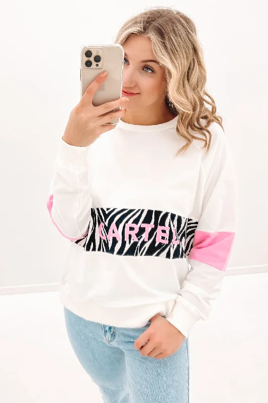 Matilda Sweater Black Zebra Fitted Loose Oversized