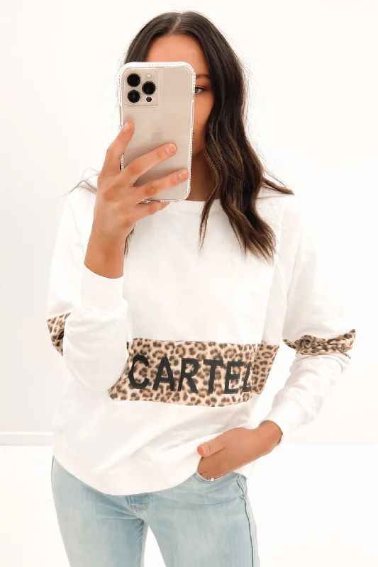 Matilda Sweater Mocha Leopard Terry Terry Cloth Terry Knit