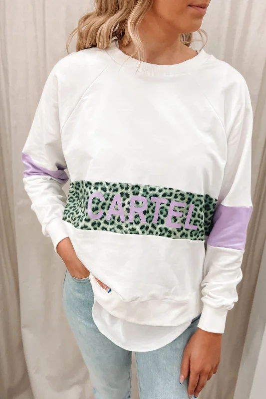 Matilda Sweater Sage Leopard Long Sweater Short Sweater Cropped Sweater