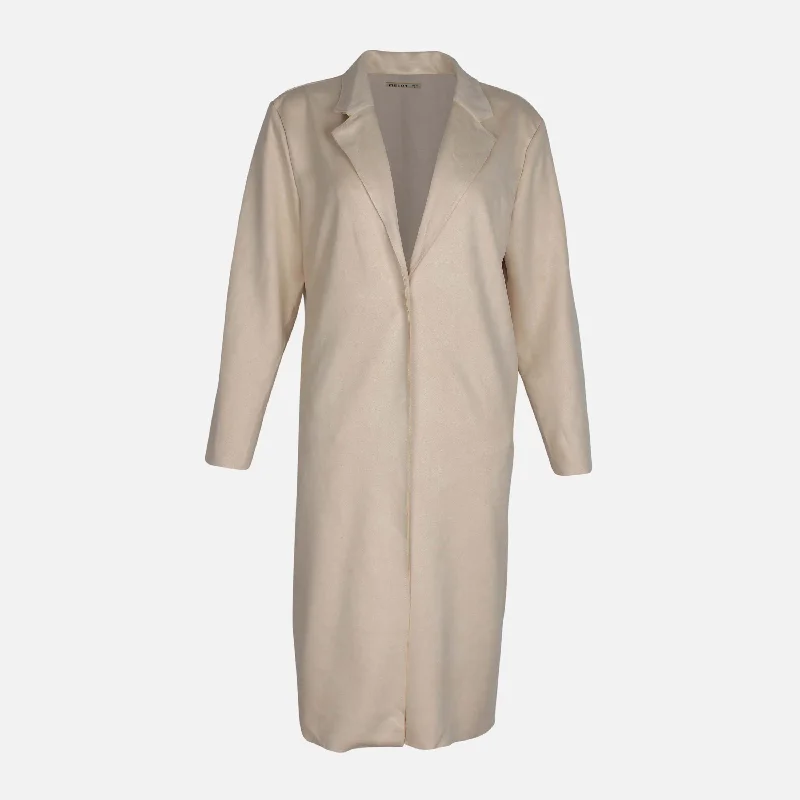 LADIES LONG SLEEVE SUEDE COAT Recycled Down Jacket