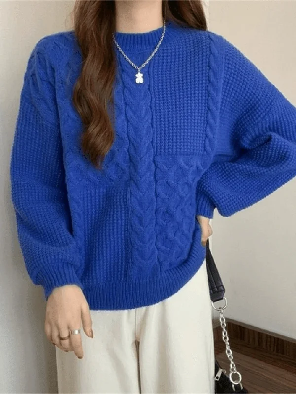Vintage Long Sleeve Cable Knit Sweater Sweater Knitwear Pullover