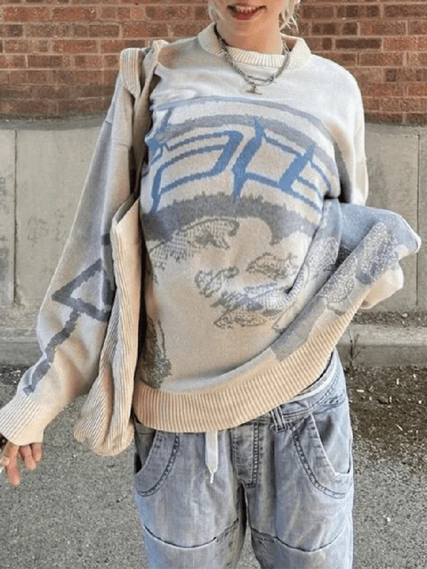 Long Sleeve Jacquard Crew Neck Sweater Satin Fabric Silk Fabric Chiffon Fabric