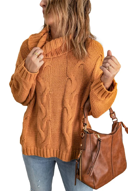 Mustard Yellow Oversized Knit Sweater Nylon Fabric Polyester Fabric Spandex Fabric