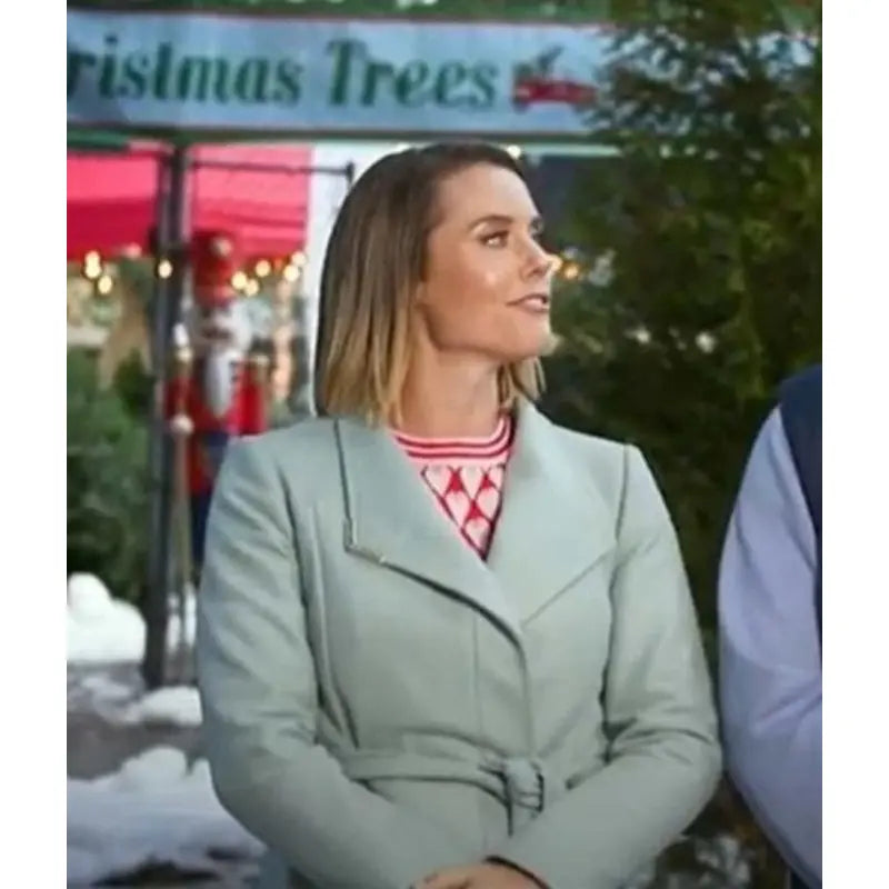 Never Kiss a Man in a Christmas Sweater Coat Spandex Blend Rayon Blend Denim Blend