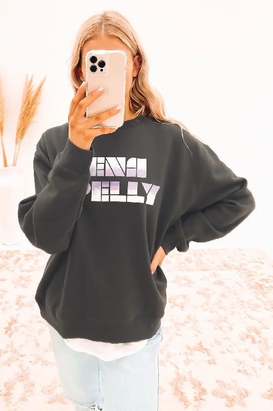 Ombre Sweater Charcoal Long Sweater Short Sweater Cropped Sweater