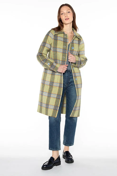 Kinross Plaid Coat Moss Multi Lightweight Utility Jacket