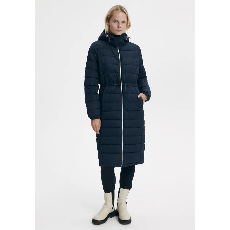 Sabel Coat - Dark Navy Adjustable Waist Parka