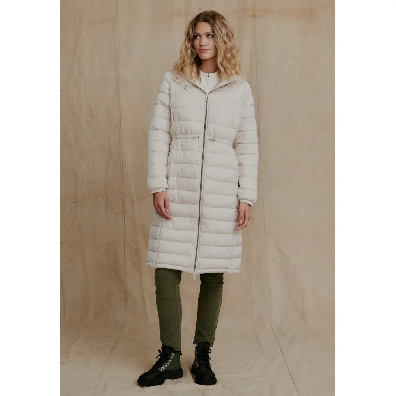 Sabel Coat - Ecru Puff Sleeve Overcoat