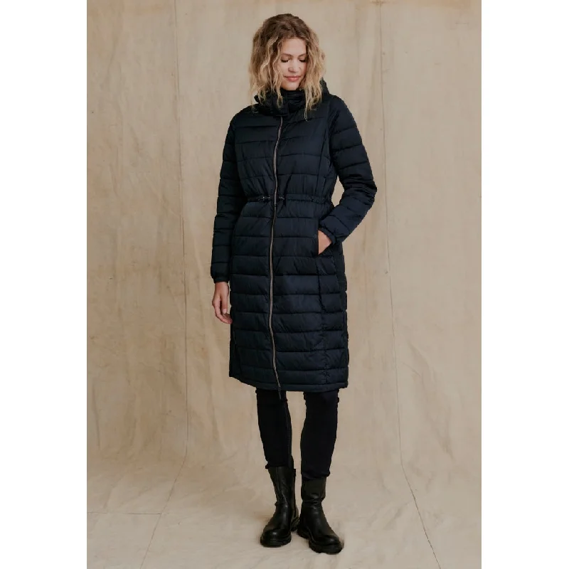 Sabel Coat - Navy Luxury Cashmere Wrap