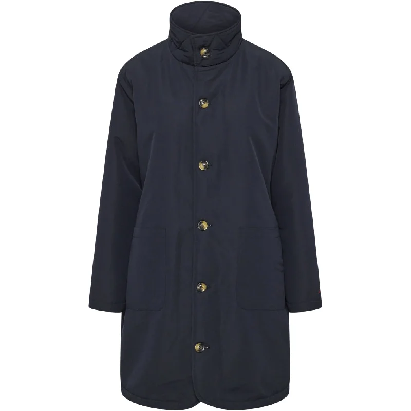 Stacia Coat - Dark Navy Elegant Satin Bolero