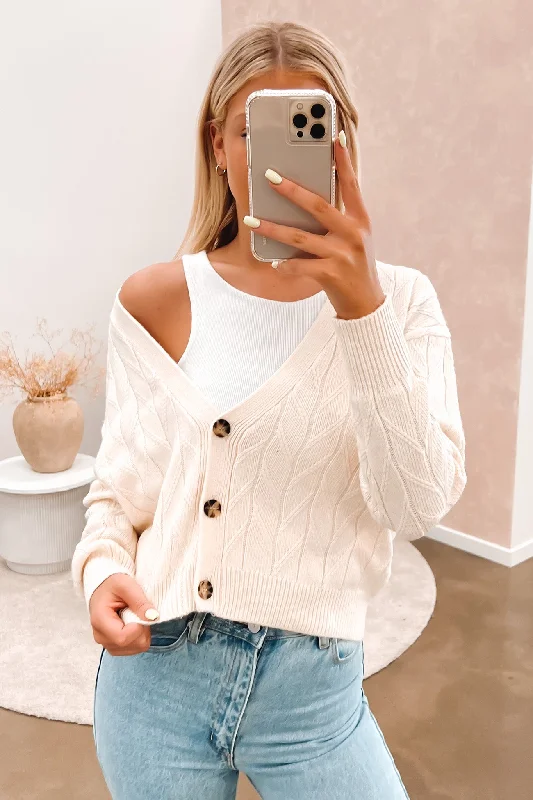 Stone Trip Sweater Cloud Elasticated Padded Insulated