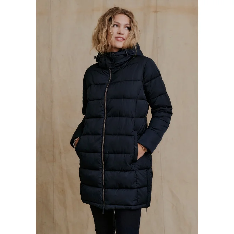 Svenja Coat - Dark Navy Vegan Leather Trench