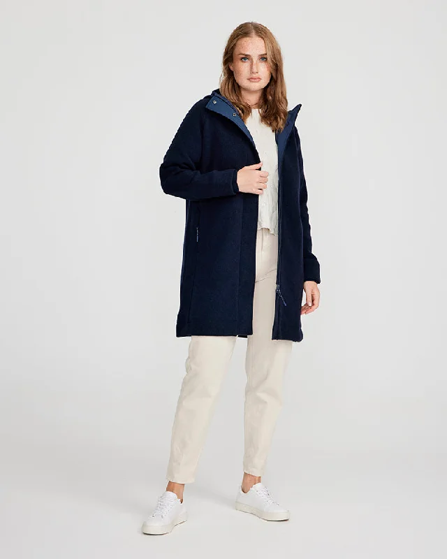 Holebrook Tanja Coat WP Navy Double-Breasted Trench