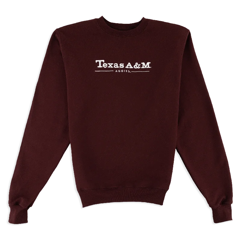 Texas A&M Aggies Bar Powerblend Sweatshirt Hoodie with Velcro Closure Adjustable Secure