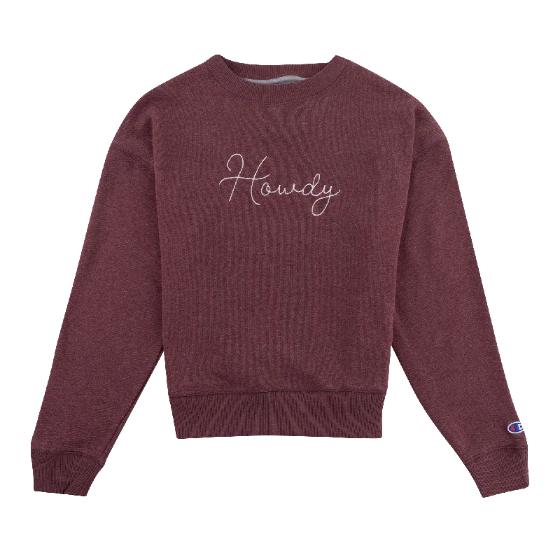 Texas A&M Champion Chain Stitch Triumph Sweatshirt Hoodie with Emblem Brand Identity