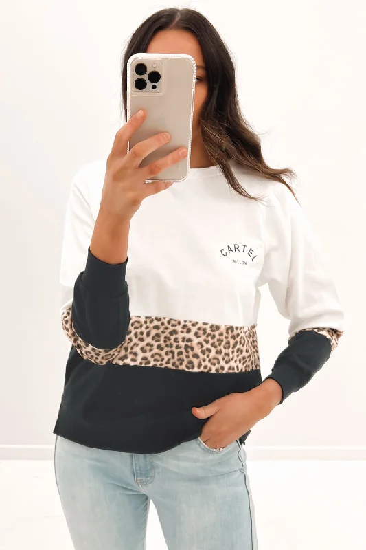 Tilly Sweater Mocha Leopard Soft Cozy Warm