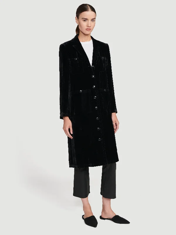 Velvet Coatigan -- Noir Stretch Fit Moto Jacket