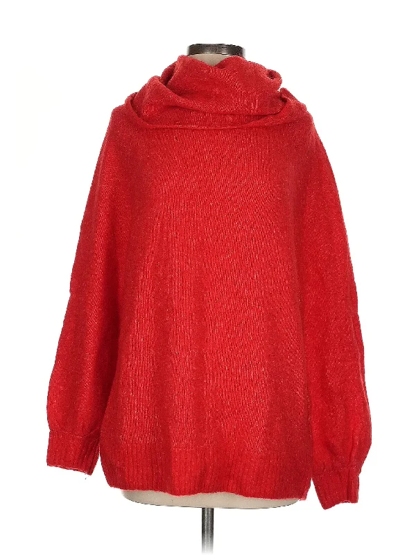 Turtleneck Sweater Real Fur Shearling Chenille