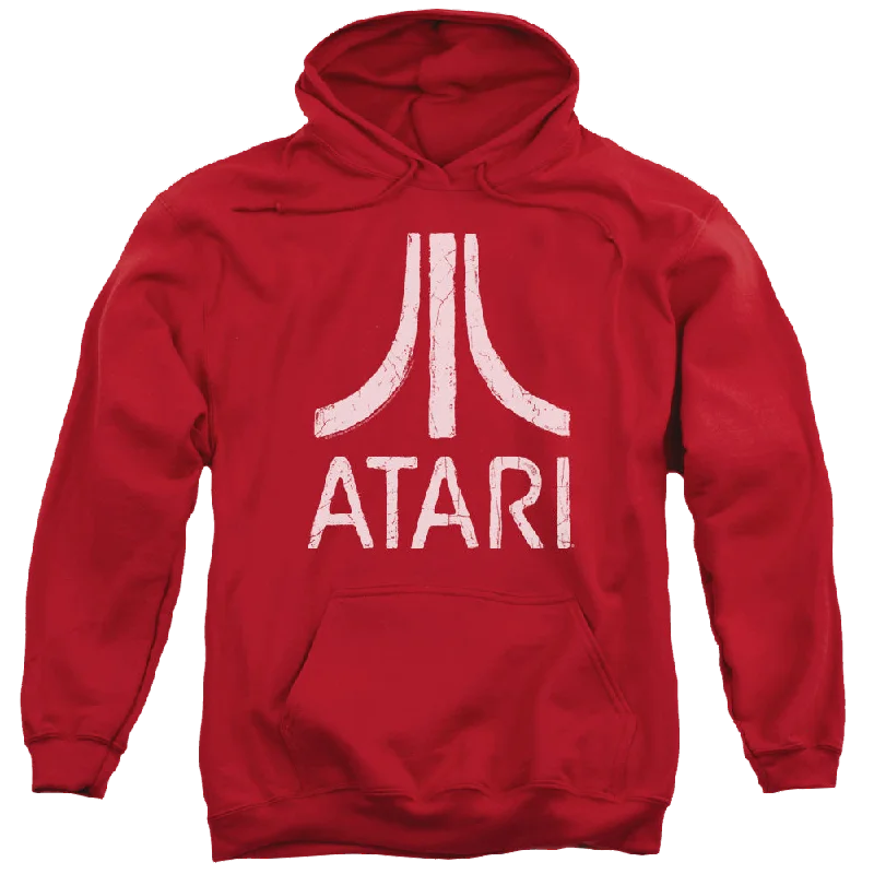Atari Rough Logo - Pullover Hoodie Besom Neck Pullover