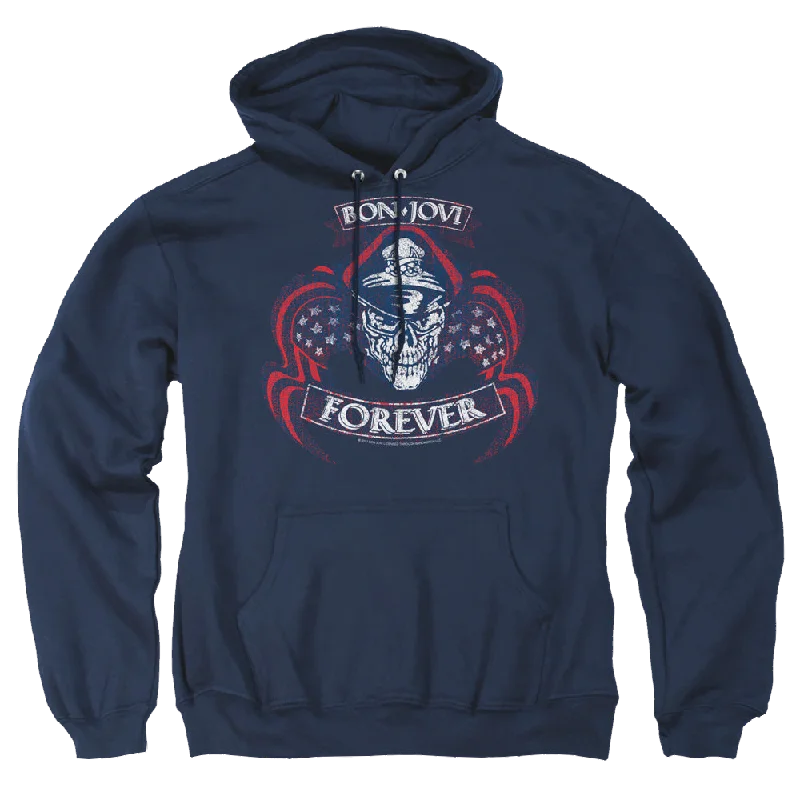 Bon Jovi Forever Skull - Pullover Hoodie Notched Neck Pullover