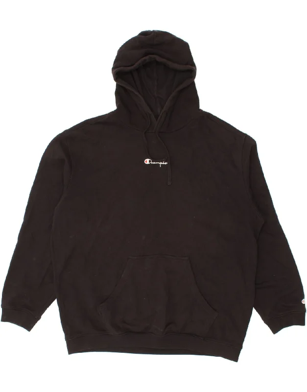 CHAMPION Mens Hoodie Jumper Medium Black