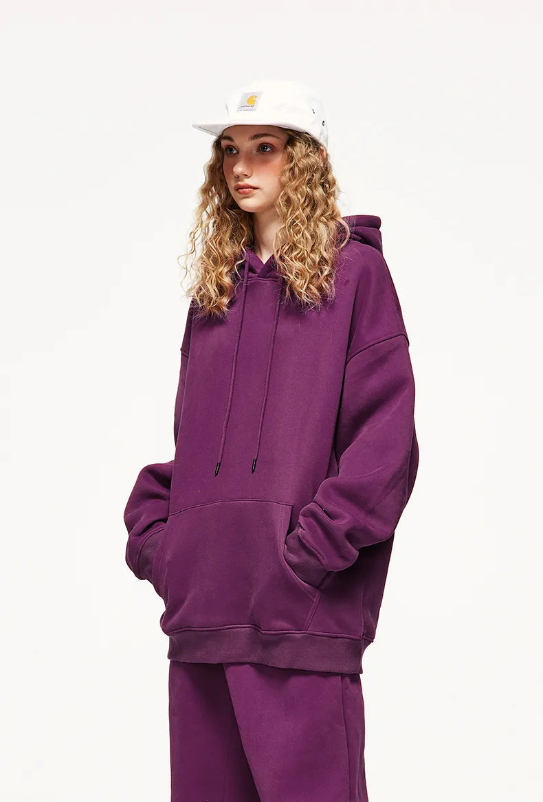 Colorful Basic Pullover Hoodie Ruffle Neck Pullover