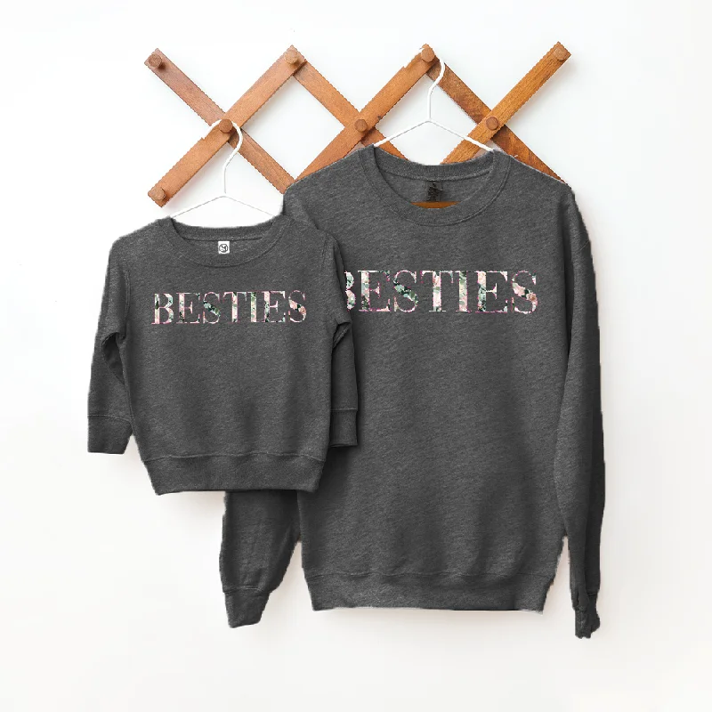 Floral Vogue Besties Matching Sweatshirts