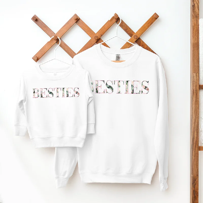 Floral Vogue Besties Matching Sweatshirts