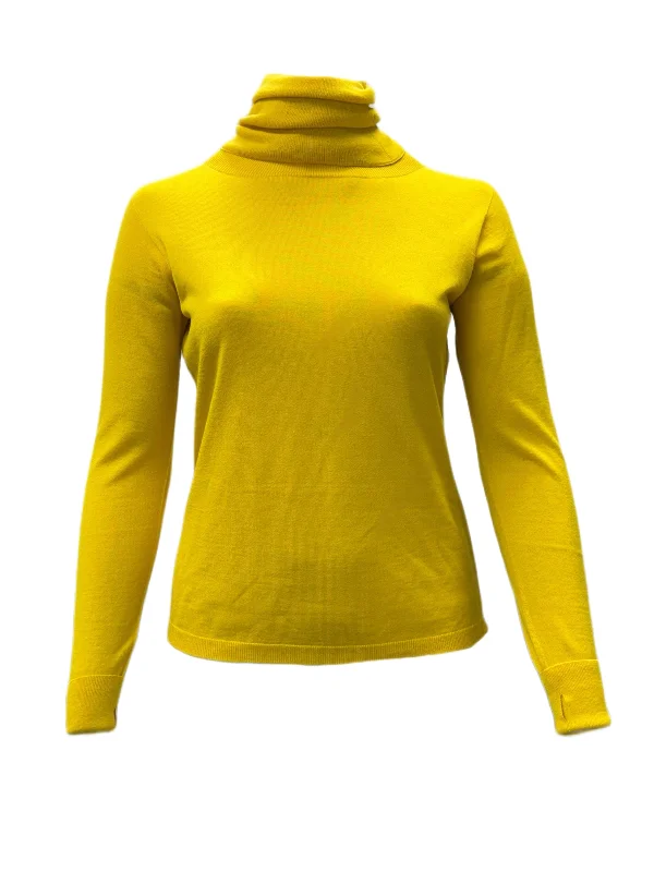 Marina Rinaldi Women's Yellow Atletica Pullover Sweater NWT Solo Sleeve Pullover