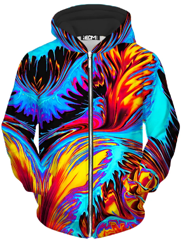 Phoenix Feather Unisex Zip-Up Hoodie