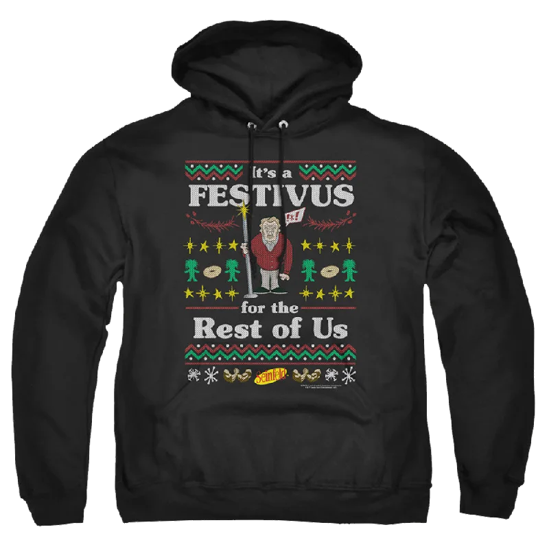 Seinfeld Festive Festivus - Pullover Hoodie Over Sleeve Pullover
