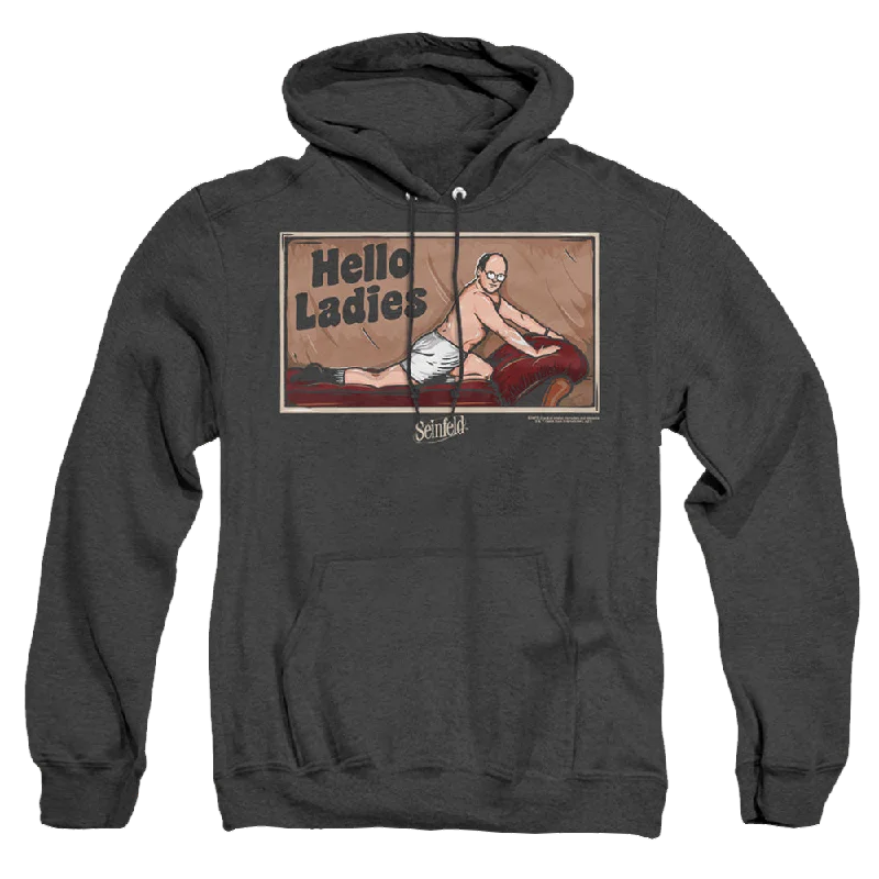 Seinfeld Hello Ladies - Heather Pullover Hoodie Saggy Sleeve Comfort