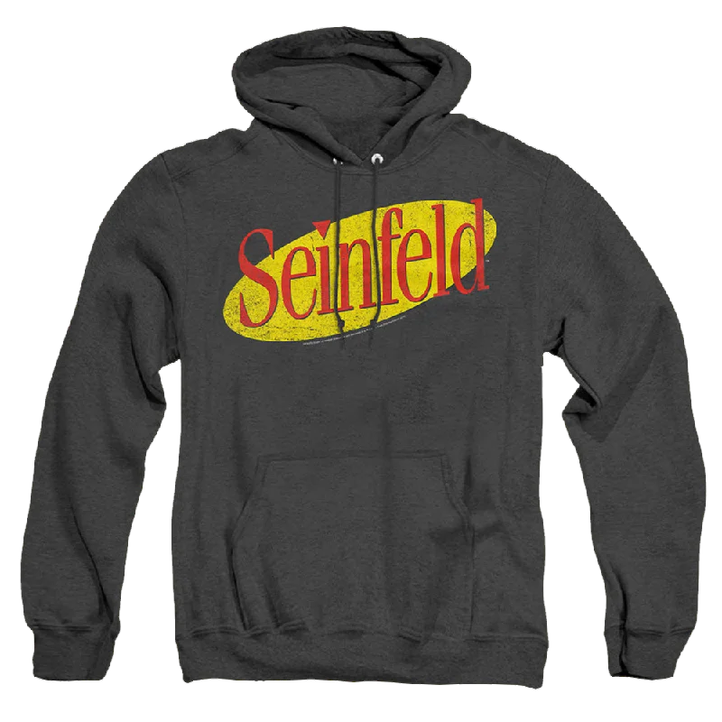 Seinfeld Seinfeld Logo - Heather Pullover Hoodie Slit Sleeve Stylish