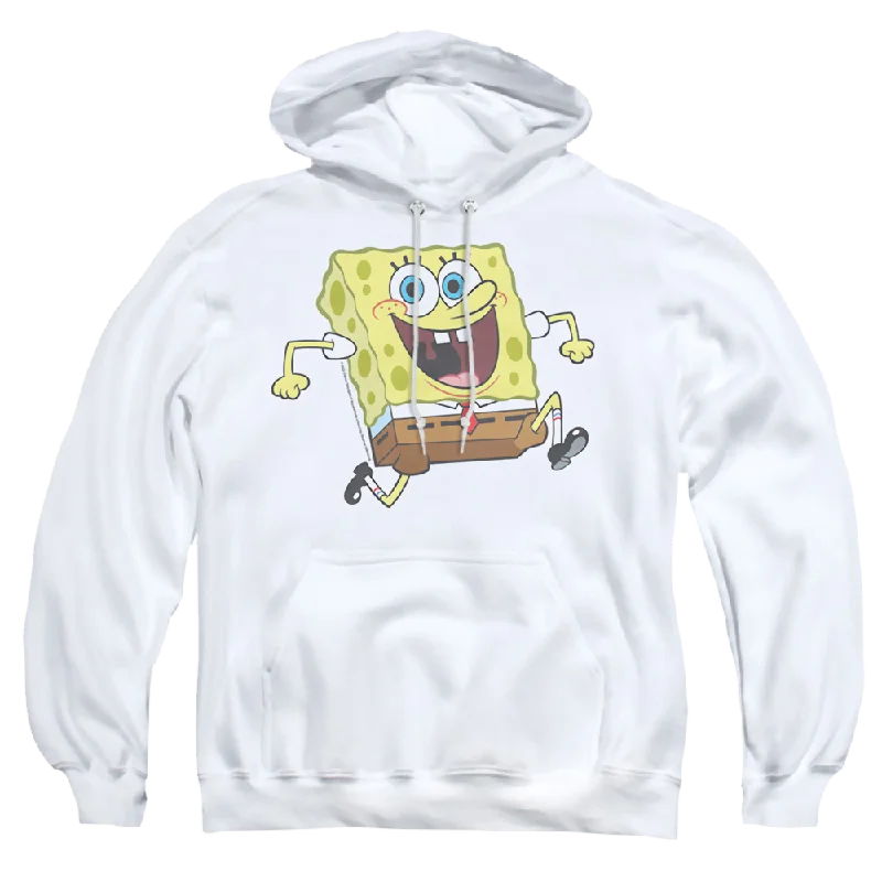 SpongeBob SquarePants Happy Running Spongebob - Pullover Hoodie Sheath Sleeve Elegant