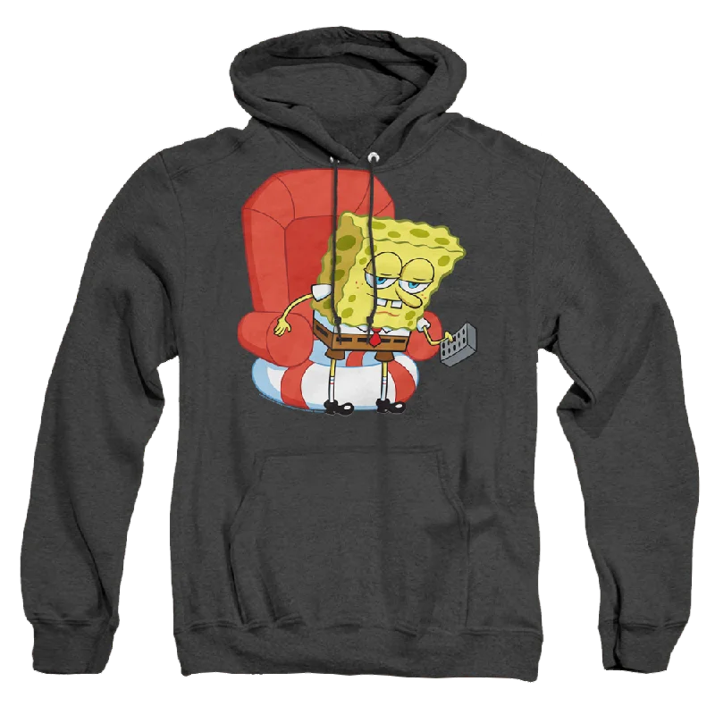 SpongeBob SquarePants Head Out Meme - Heather Pullover Hoodie Gathered Sleeve Pullover