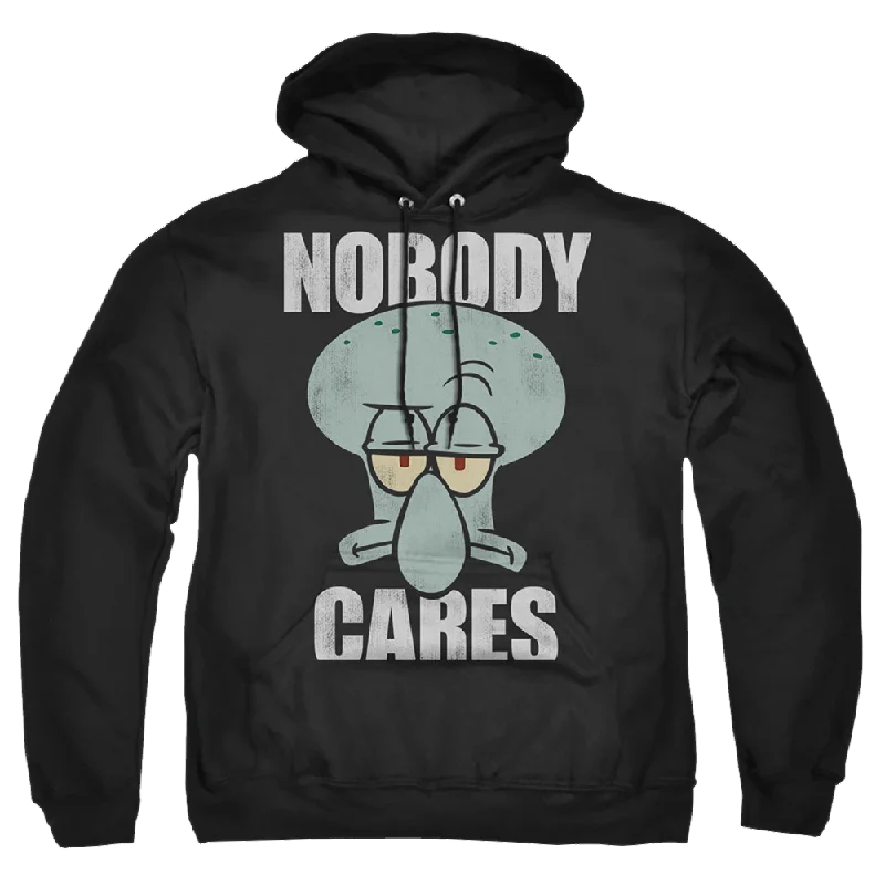 SpongeBob SquarePants Nobody Cares Meme - Pullover Hoodie Ribbed Crew Neck