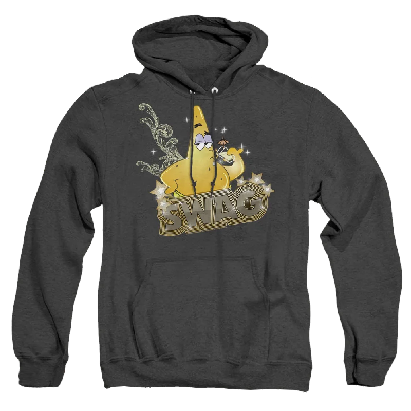 SpongeBob SquarePants Patrick Has Swag - Heather Pullover Hoodie Cold Shoulder Design