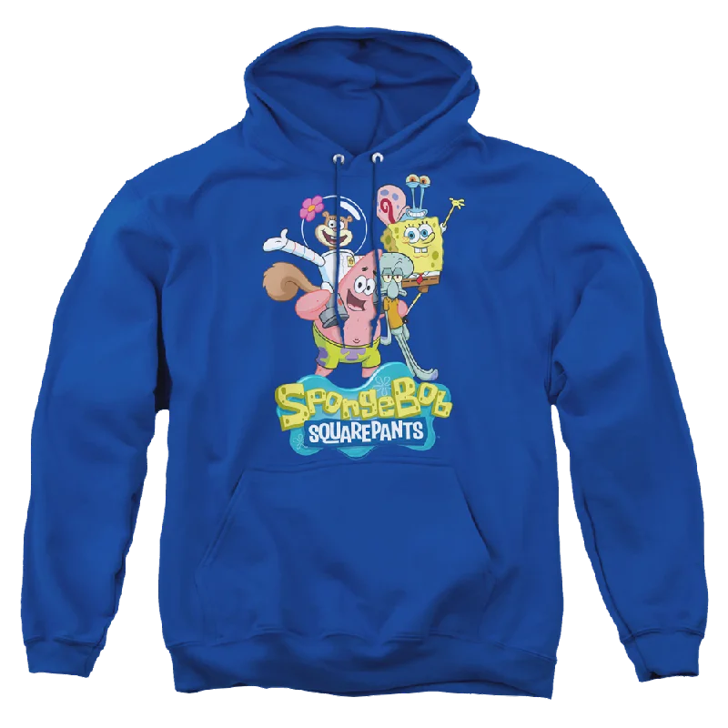 SpongeBob SquarePants Spongebob Group Shot - Pullover Hoodie Over Sleeve Pullover