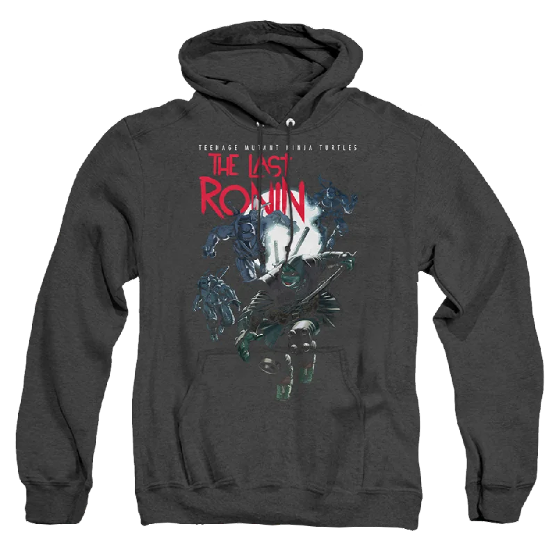 Teenage Mutant Ninja Turtles Four Turtles Leap - Heather Pullover Hoodie Plunging Neck Pullover
