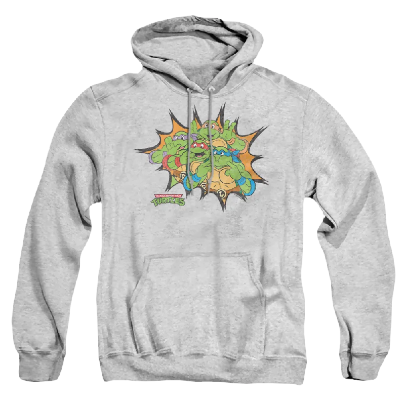 Teenage Mutant Ninja Turtles Funny Face Turtles - Pullover Hoodie Sabrina Neck Pullover