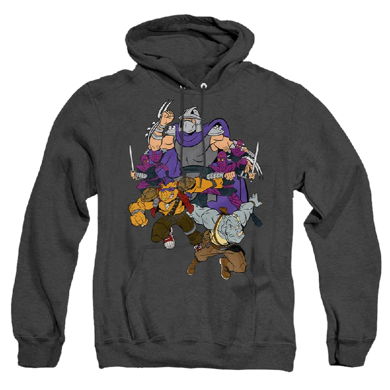 Teenage Mutant Ninja Turtles Shredder And Foot Clan - Heather Pullover Hoodie Scalloped Neck Pullover